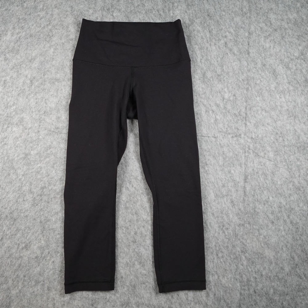 Lululemon Leggings Women 4 Black High Rise Cropped Athletic Yoga 21" Run Gym